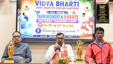 प्रशिक्षण शिविर में प्रतिभागियों को संबोधित करते हुए क्षेत्र संगठन मंत्री डोमेश्वर साहू